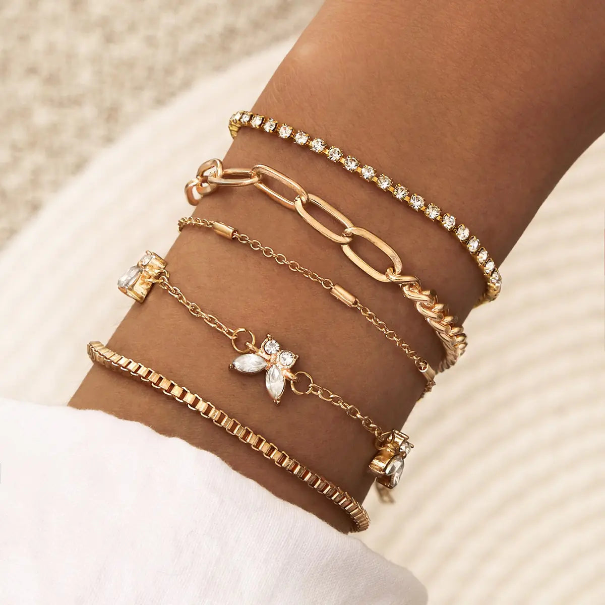 Trendy Chain Bracelet Set