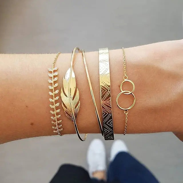 Trendy Chain Bracelet Set