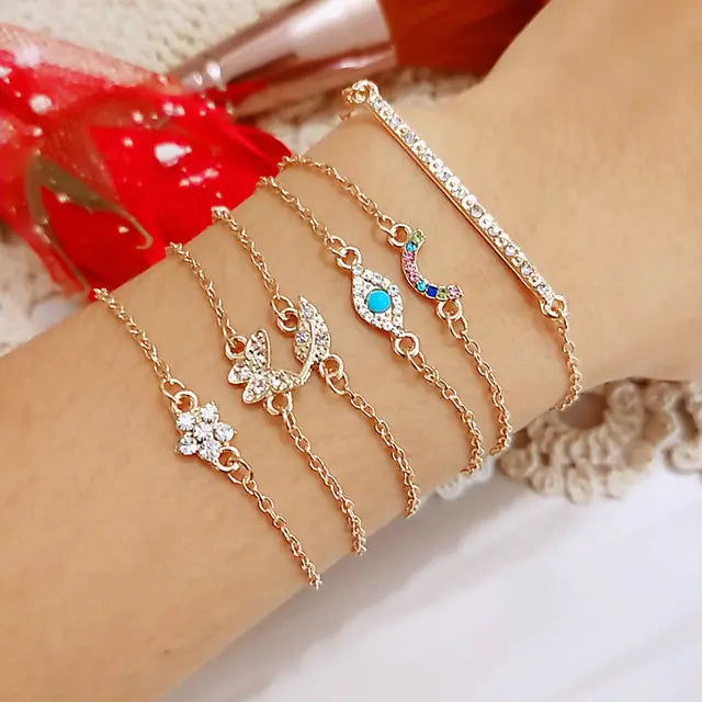 Trendy Chain Bracelet Set