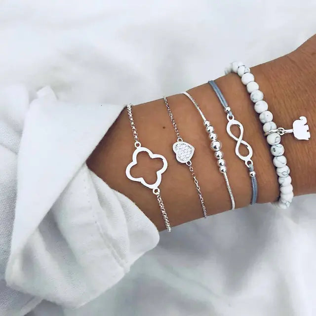 Trendy Chain Bracelet Set